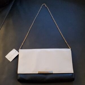 GUNNE SAX CLUTCH PURSE EVENING BAG WHITE BLACK NWT